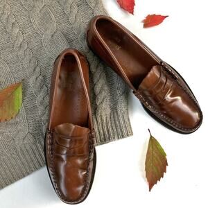 Vintage G.H. Bass Weejuns Cognac Penny Loafers Men’s 10 Leather Ivy Prep Classic